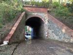 Reinigung mit Hochdruck an der Brücke Grunder Mühle