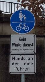 Schild Rad- und Gehweg